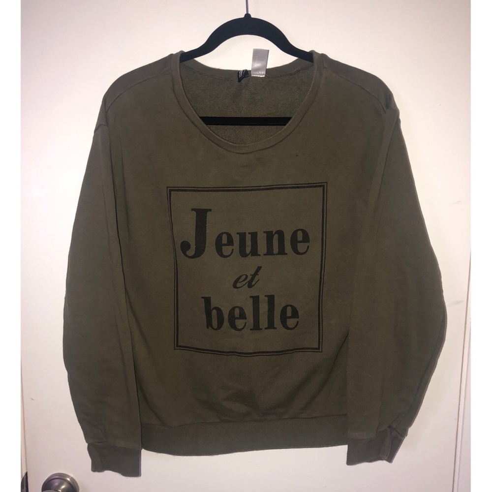 Army green sweater